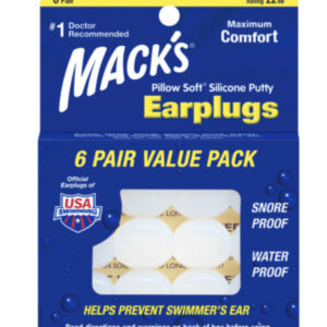 Mack's Pillowsoft Silicone Earplugs (6 pair with case)
