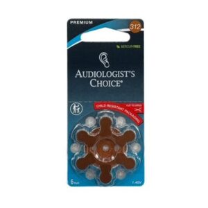 Audiologist's Choice® Labeled Rayovac ZM Batteries, size 312 (10 cards of 6 batteries)